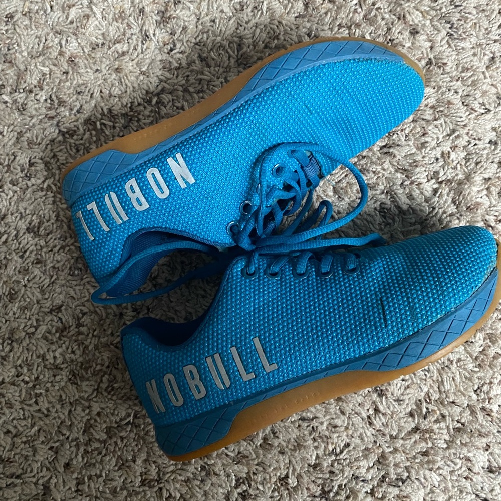 Nobull bright blue trainers